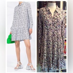 Ganni Floral Babydoll Dress